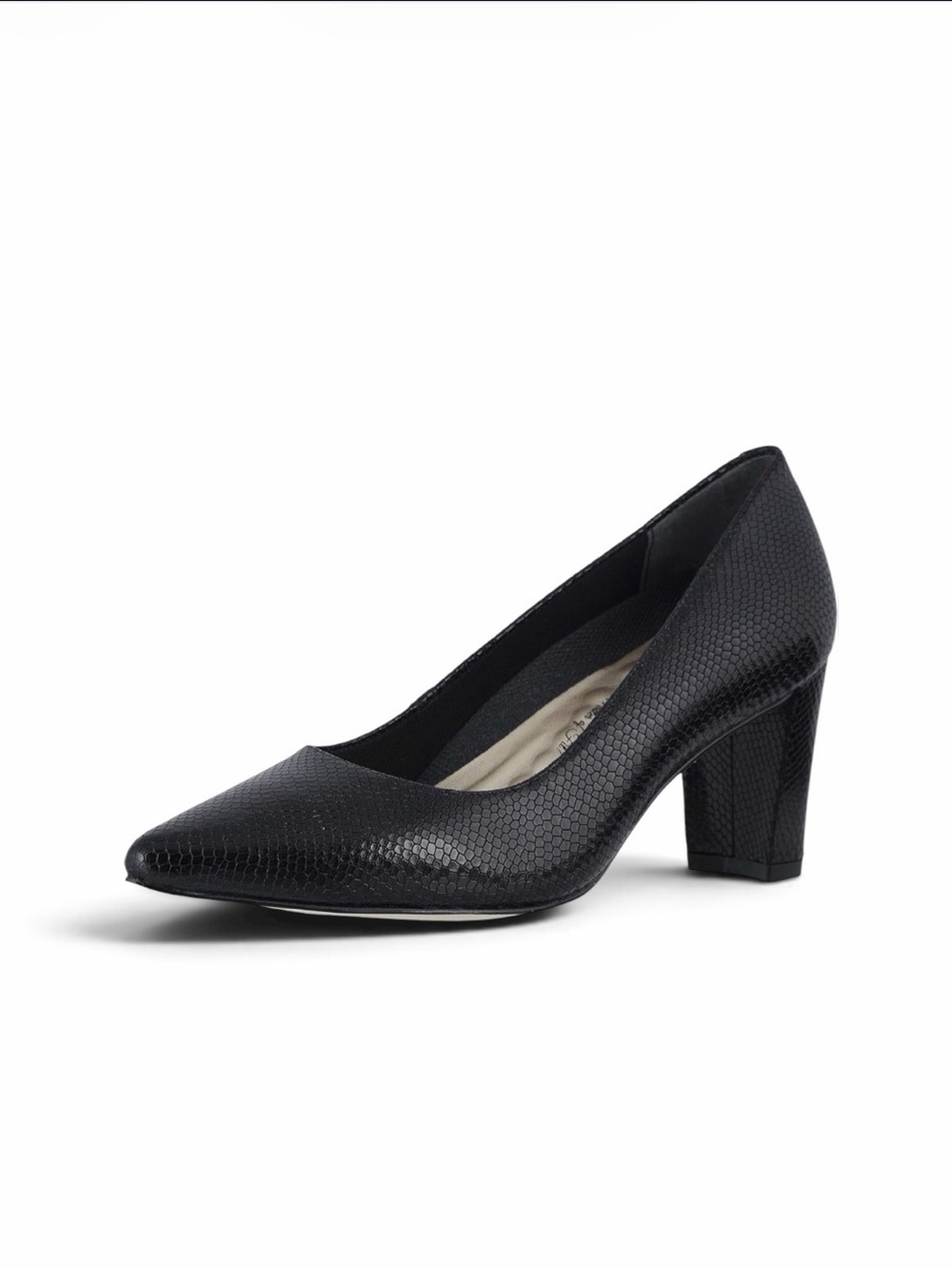 Walking Cradles Samantha Black Snakeskin Leather Shoes